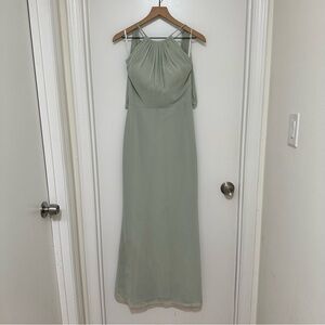 LELA ROSE | Elegant Sage Green Maxi Dress